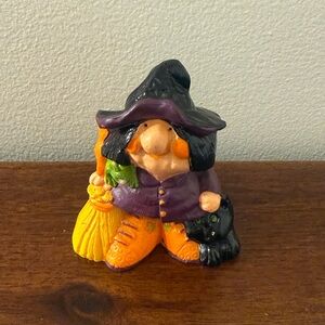 The Ugly Witch With Cat Hallmark Merry Miniature Halloween 1977